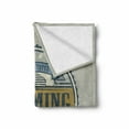 thumbnail image 2 of Wyoming Soft Flannel Fleece Blanket, Vintage Grunge Stamp Design of United States Equality State of America, Cozy Plush for Indoor and Outdoor Use, 50" x 70", Pale Khaki Multicolor, by Ambesonne, 2 of 6