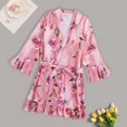 thumbnail image 4 of Lindreshi Robes for Women Clearance Satin Silk Pajamas Women Nightdress Lingerie Robes Underwear Sleepwear Sexy, 4 of 9