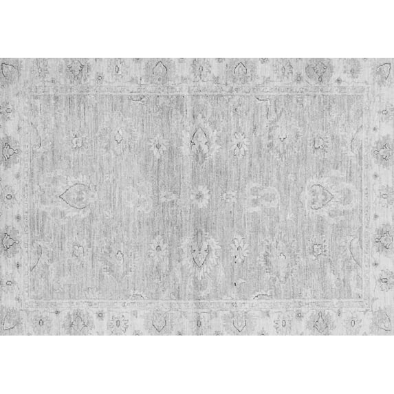 Ahgly Company Indoor Rectangle Abstract Gray Modern Area Rugs, 3' x 5'