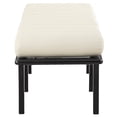 thumbnail image 6 of Meridian Furniture Landon Vegan Leather Bench, Cream, 6 of 9