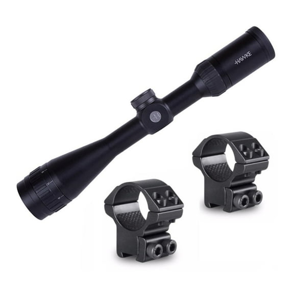 Hawke Sport Optics Airmax EV 4-12x40AO AMX Riflescope and Mounting Rings Set