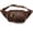 Coffee Croco, variant on Genuine Leather Fanny Pack for Men, Large Capacity Crossbody Waist Bag with Multiple Zipper Pockets, Black