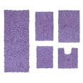 thumbnail image 6 of Home Weavers Modesto Bath Rug 100% Cotton Non-Slip Bathroom Rug Set Machine Washable Bathroom Rug, Bath Rug, U Shaped Contour, Runner, Bathroom Rug, Purple Color 5 Piece Bath Rug set, 6 of 8