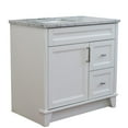 thumbnail image 2 of Bellaterra Home  37 in. Single Sink Vanity with Carrara Marble Left Door & Left Sink, White, 2 of 16