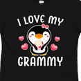 thumbnail image 4 of Inktastic I Love My Grammy with Cute Penguin and Hearts Girls Toddler T-Shirt, 4 of 5