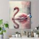 thumbnail image 4 of Qisvanset 12x16 Inch 2D Flat Framed Canvas Art, Soft Pink White Elegant Swan Modern Bird Nature Lover Home Wall Decor, 4 of 5