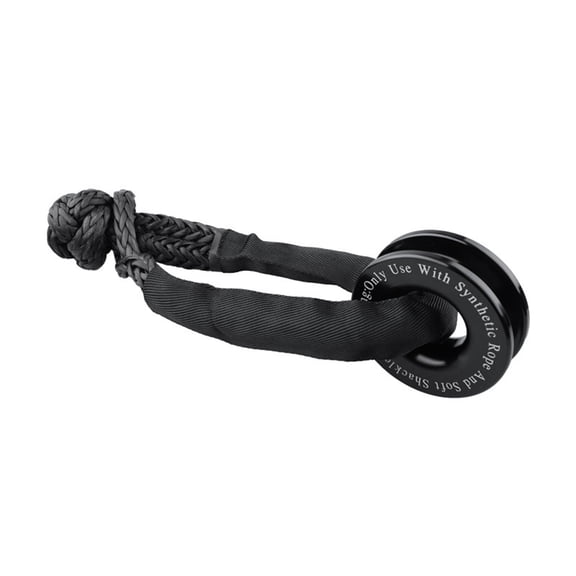 Rollbacks & More Winch Rope Synthetic Soft Shackle Recovery Ring Set Rugged Shackles with Protective Sleeve for Truck Vehicle Recovery