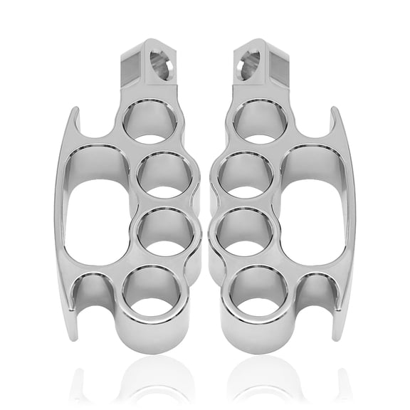 Anxingo Aluminum Motorcycle Foot Pegs Footrest Replacement for Harley-Davidson Harley Dyna Sportster-Silver