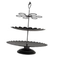 thumbnail image 3 of Soporte para cupcakes de 3 niveles, soporte para servir pasteles, plato para dulces y postres, elegante plato para pasteles Negro, 3 of 9