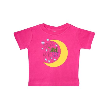 

Inktastic Twinkle Twinkle Little Star with Yellow Moon Gift Baby Boy or Baby Girl T-Shirt