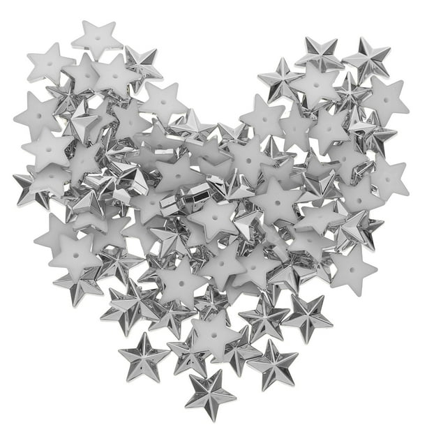 100 piezas de diamantes de imitación acrílicos de estrella de cinco puntas con parte trasera plana, para manualidades, decoración para ropa, zapatos, bolsos, adornos para hacer joyas.
