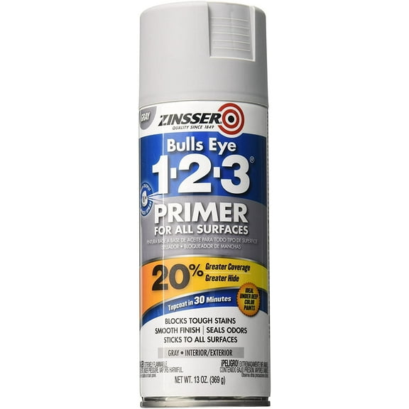 Rust-Oleum 290971 Zinsser All-Purpose Primer, 13 Oz Aerosol Can, Liquid, Gray