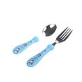 thumbnail image 1 of EeaseCA Children's Spoon and Fork Set Toddler Stainless Steel Flatware Tableware with Cartoon Handle (Blue), 1 of 4