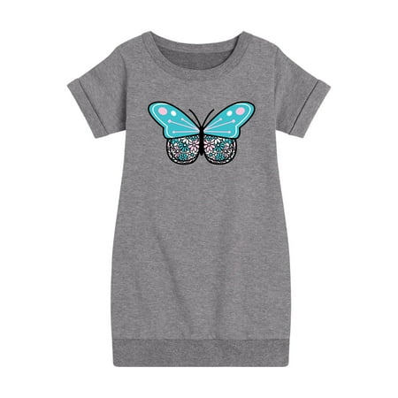 

Instant Message - Flower Butterfly - Toddler And Youth Girls Fleece Dress
