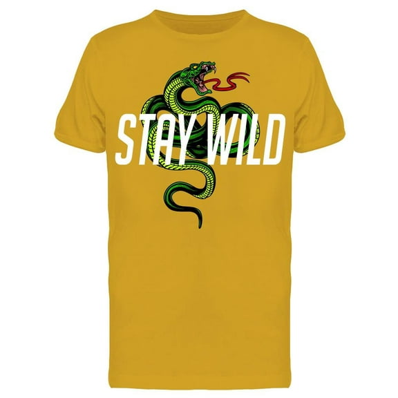 Stay Wild Snake T-Shirt Men -Image by Shutterstock, Male 3X-Large