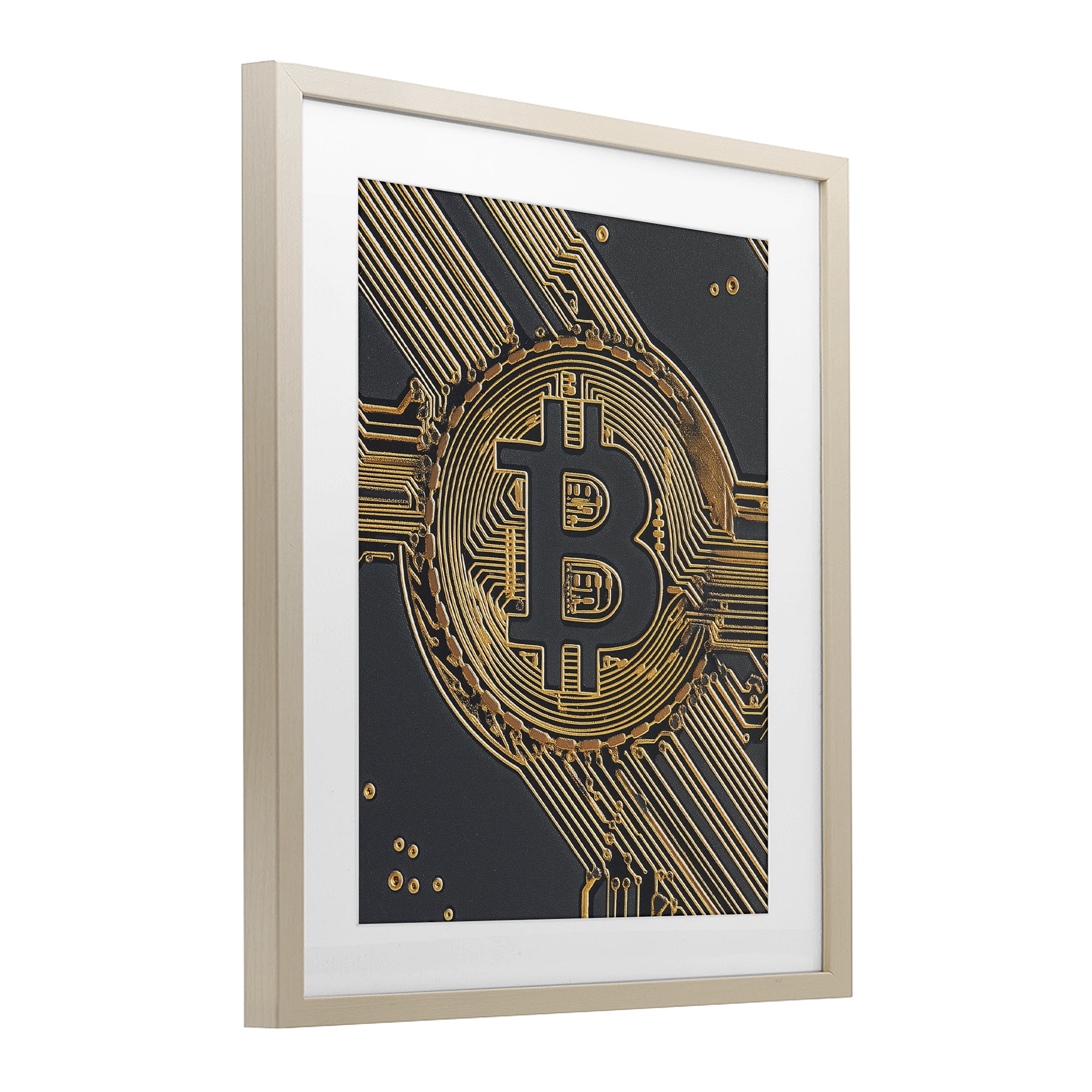 Stupell Industries Web Of Wealth Circuits Birch Framed Print Under Glass, design by Svetlana Aleynikova