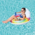 thumbnail image 3 of Salvavidas Dona Inflable Arcoirís Con Portavasos Bestway Plástico Resistente, 3 of 4