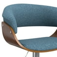 thumbnail image 7 of Sheldon Modern Adjustable Swivel Bar Stool in Denim Blue Woven Polyester Fabric, 7 of 7