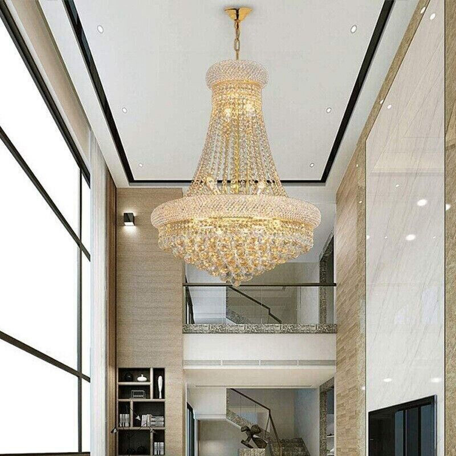 KPIBEST Crystal Chandelier Lights, 13-Light French Empire Country Foyer Chandelier Pendant, Hanging Ceiling Lighting Fixture