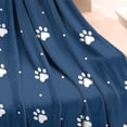 thumbnail image 3 of Paw Print Blanket,Comfortable Soft Flannel Throw Blanket,All Season,Warm Lightweight Blankets for Sofa Bed Couch Living Room Chair,50"x60", 3 of 4