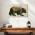 thumbnail image 2 of Elephant Stock North American Brown Bear Wall Art - Horizontal Multi Panel Canvas - Living Room Wall Decor - Animal Multi Panel - Brown And Green Decor By Davies Babies - 23" x 14", 2 of 4