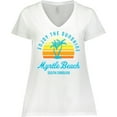 thumbnail image 3 of Inktastic Summer Enjoy the Sunshine Myrtle Beach South Carolina Blue Women's Plus Size V-Neck T-Shirt, 3 of 5