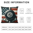 thumbnail image 6 of Throw Pillow Covers, Vintage Hockey Sport Pattern  Linen USA Flag Patriotic Pillow Cases Cushion Cover Home Car Bed Decorative Pillowcase Gift (Hockey Sport), 6 of 6