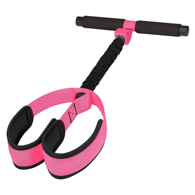 Banda de resistencia con pedal de TPE de 55 libras con asa, para abdominales, piernas, glúteos, yoga, fitness en casa, ejercicio, portátil
