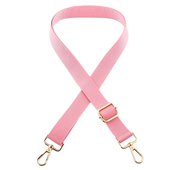 DESIGNICE Wide Purse Straps Replacement Adjustable Crossbody Nylon Shoulder Strap for Women, Adjustable 75cm-145cm, Pink, 2.5CM