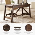thumbnail image 2 of Signature Design by Ashley Baldridge Home Office Desk, Rustic Brown, 60" Wood Writing Desk with 2 Drawers, 2 of 8