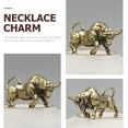 thumbnail image 2 of CIMAXIC Brass Bull Ox Pendant Jewelry Charm Hanging Adorn Auspicious Lucky Accessory, 2 of 8