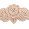 Rose Solid Homoyoyo 5Pcs Solid Wood Carved Rose Applique Unpainted for Home ...