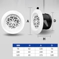 thumbnail image 2 of Grille de Diffusion d'Air Ronde pour Salle de Bain Cuisine Salon, 2 of 4