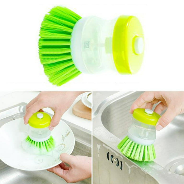 Stainless Steel Scrubber with Handle for Cleaning Dishes Reusable