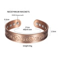 thumbnail image 5 of Metaljc Magnetic Copper Cuff Bracelet for Men Women with 3500 Gauss Neodymium Magnets, Adjustable, 5 of 6