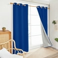 thumbnail image 2 of Deconovo Blackout Curtains Light Blocking Thermal Insulated, Royal Blue, 42W x 84L Inch, Noise Reducing Grommet Drapes for Bedroom, 2 Panels, 2 of 7