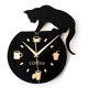 thumbnail image 1 of Reloj de pared estilo caricatura con visión de gato trepador, taza de café y palabra 'café' Zhivalor LF-0045, 1 of 3