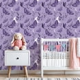 thumbnail image 3 of Pink Bow Peel and Stick Wallpaper Purple Butterflies Crescent Moon Celestial Botanical Wall Mural 23.6in x 9.8ft Self Adhesive Removable Wall Paper Renter Friendly Wallpaper for Girls Women Bedroom, 3 of 8