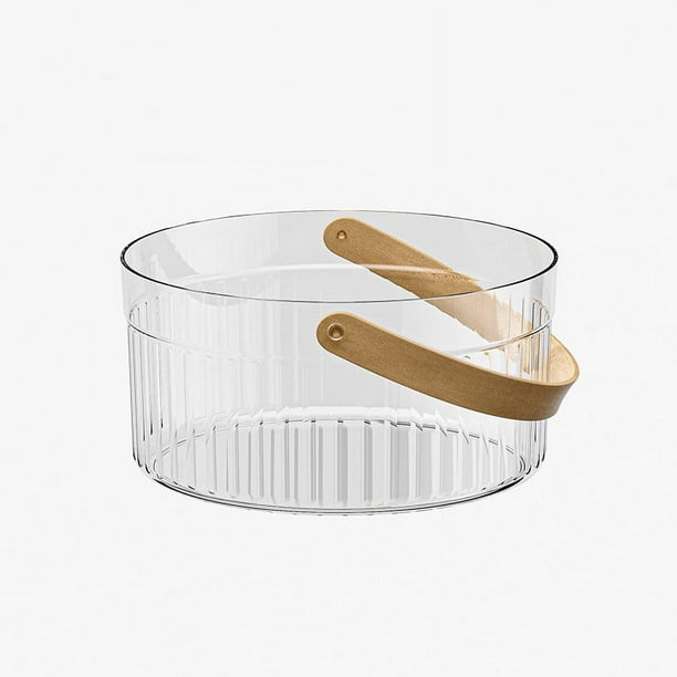 Cubo de hielo acrílico Cubo de bebidas de plástico de gran capacidad | Enfriador de champán, vino, cerveza 8.18" de diámetro x 4.13" de altura | Accesorio de barra duradero y resistente a la