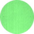thumbnail image 1 of Ahgly Company Indoor Round Solid Emerald Green Modern Area Rugs, 8' Round, 1 of 4