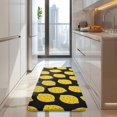 thumbnail image 4 of Yellow Lemon Fruit Dots Black Pattern Kitchen Rug Mat,Kitchen Runner Rugs Non Skid Washable,Decorative Kitchen Floor Mats for Kitchen,Sink,Laundry,17"x47.2", 4 of 7