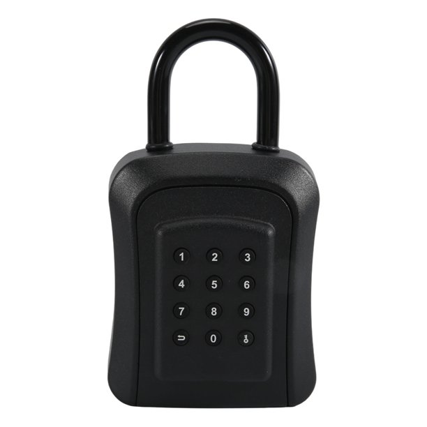 Caja de Seguridad Inteligente con Bluetooth, Llave Desbloqueo, Aplicación Móvil, Aleación Zinc, Resistente Al Agua, para Alojamiento Familiar, Candado Secreto.