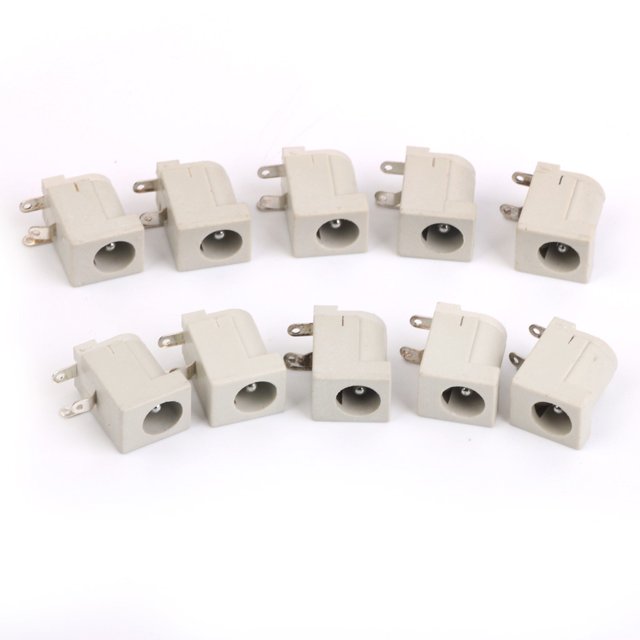 Conectores De ,5 X 2,1 Mm Hembra, 10 Piezas, Blanco SM SunniMix none