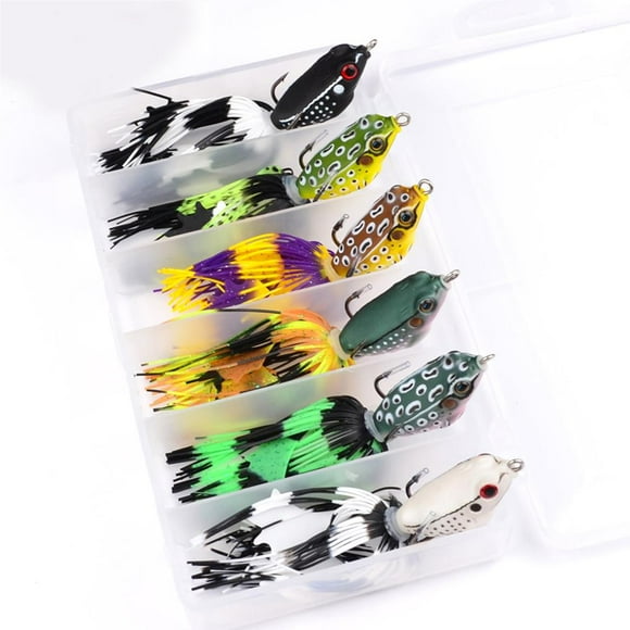 fashionhome Frog Fishing Lures Hooks Artificial Fishing Lures Baits Hard Bait Fishing Lures
