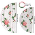 thumbnail image 3 of FMSHPON Beautiful Roses Xmas Christmas Tree Skirt Stand Mat for Holiday Party Decoration Indoor Outdoor 36 inches, 3 of 6