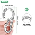 thumbnail image 3 of Uxcell 4-Pack Spring Snap Hooks, M10 Stainless Steel 3.96 Inch Quick Link Snap Hooks for Keychain Clip, 3 of 6