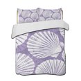 thumbnail image 2 of Quilts Full Size, Purple Scallop Coastal Soft Comforter Bedding Set for Bed, Summer Beach Nautical Lightweight Quilted Bedspread with Pillow Cover(2 Pieces) for All Season, 78x90 Inch, 2 of 9
