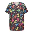thumbnail image 2 of Tops Para Mujer Elegante Blusa Casual Moda Cuello en V Ocio Manga Corta Impresión Enfermería Odeerbi ODB163937, 2 of 8