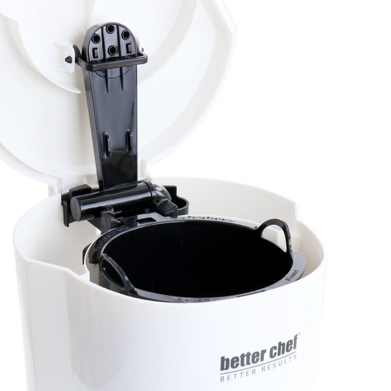 Better Chef Modern Kitchen Appliances: 4 Cup Compact Coffee Maker in White,  Removable Filter Basket - Walmart.com