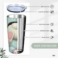 thumbnail image 3 of 20 oz Insulated Stainless Steel Tumbler Mug Cute Easter Eggs Bunny with Lid Straw and Straw Brush Drinking Cups for coffee, Car, Home, Office, Travel, Party, 3 of 6